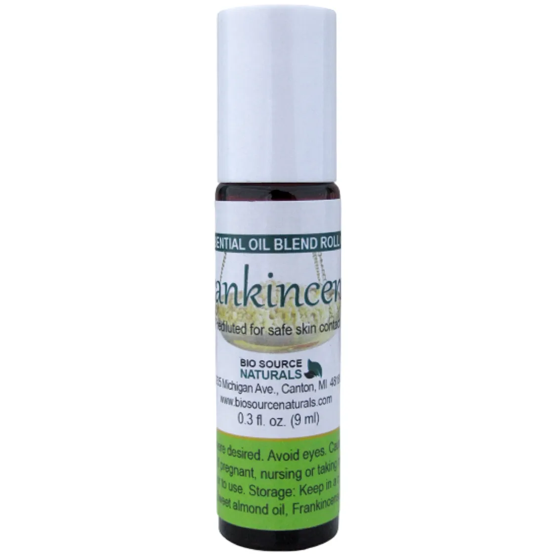 Frankincense Pure Essential Oil Roll-On  ml) Amber Glass Roll-On Bottle with Stainless Steel Roller Ball and Cap
