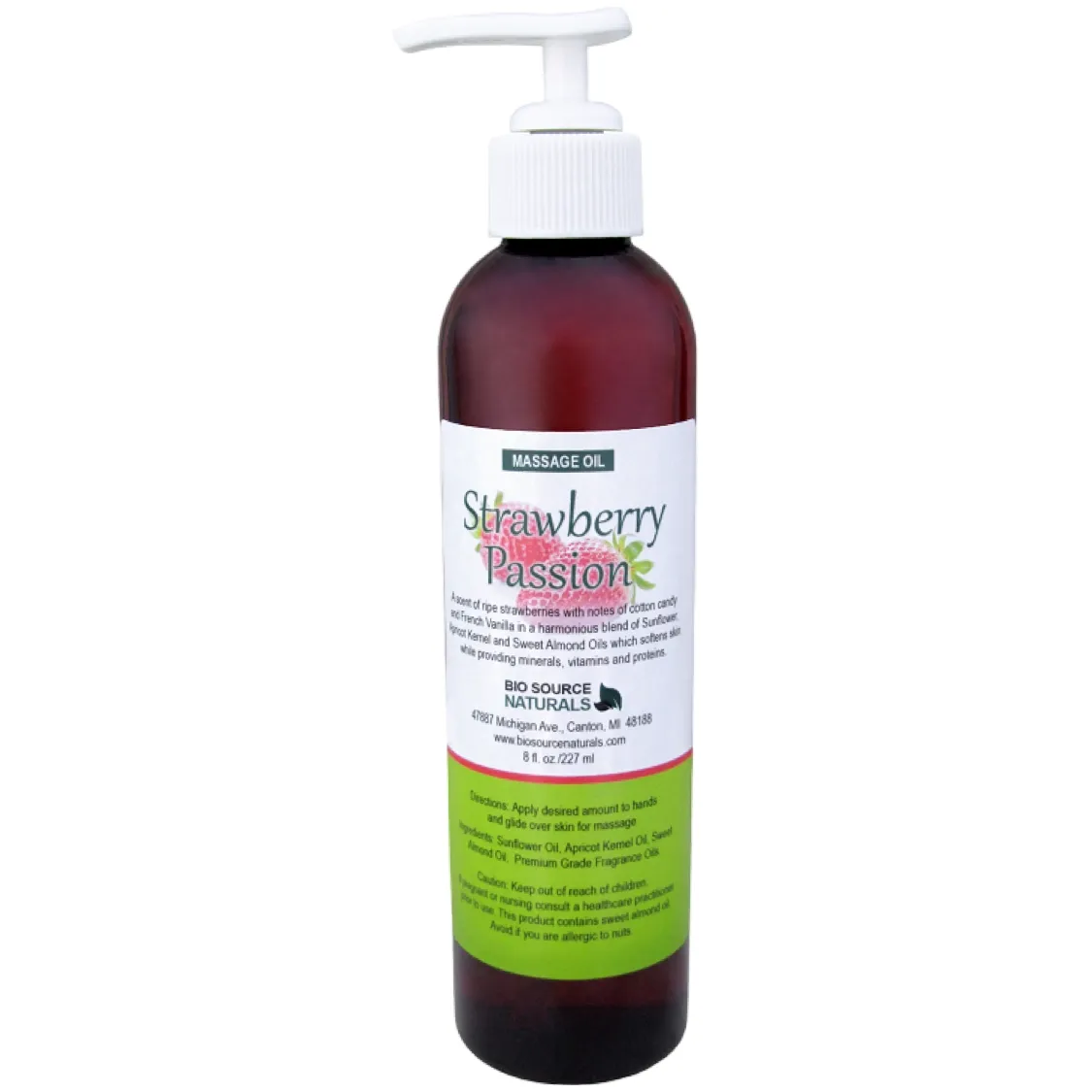 Strawberry Passion Massage Oil/Personal Fragrance Oil 8 fl oz (227 ml)