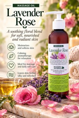 Lavender Rose Massage Oil/Personal Fragrance Oil 8 fl oz (227 ml)