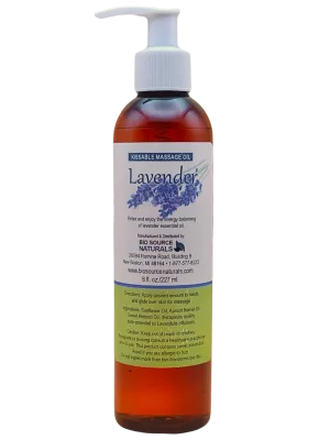 Lavender Kissable Massage Oil Bottle – BioSource Naturals