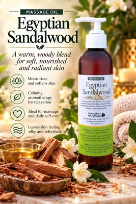Egyptian Sandalwood Massage Oil/Personal Fragrance Oil 8 fl oz (227 ml)