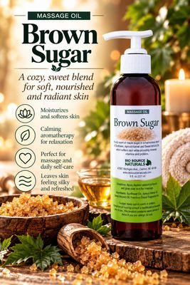 Brown Sugar Massage Oil/Personal Fragrance Oil 8 fl oz (227 ml)