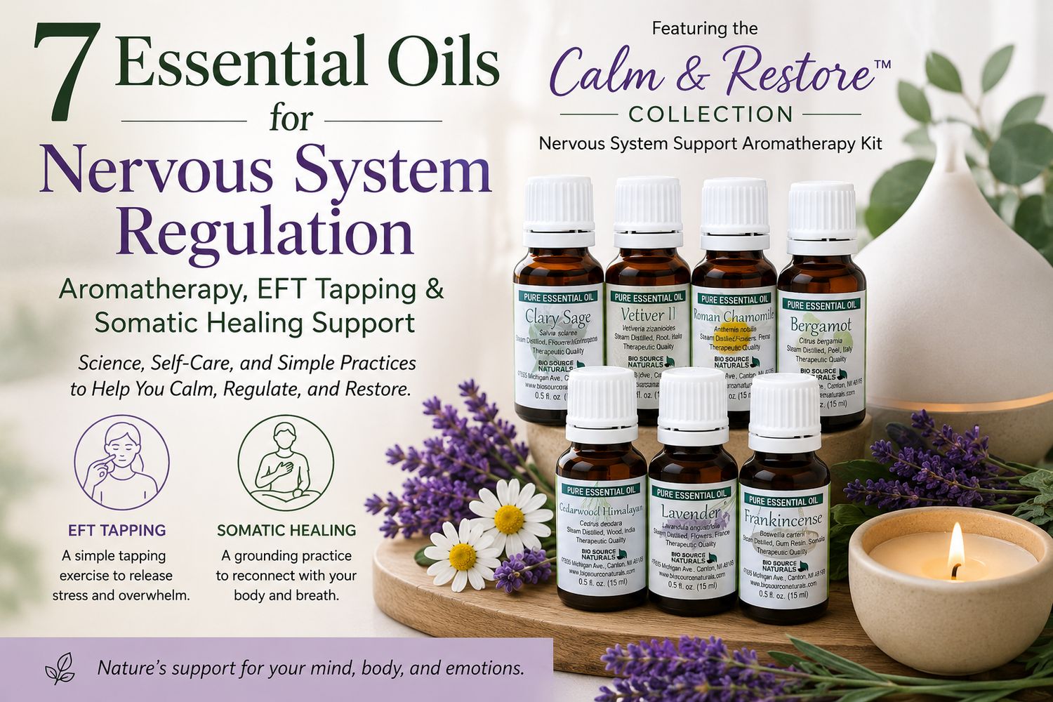 Calm &amp; Restore™ Collection A Nervous System Support Aromatherapy Kit