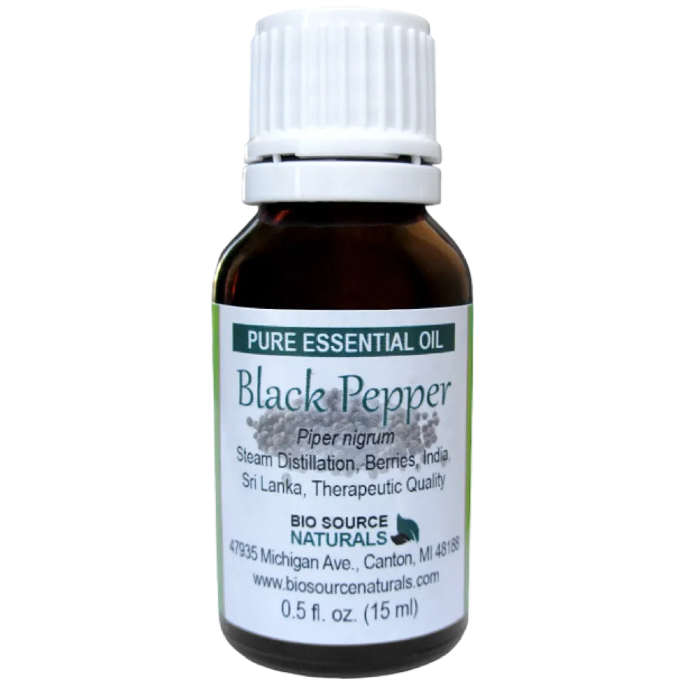 Black Pepper Pure Essential Oil with Analysis Report &amp; Free Affirmation Digital Card