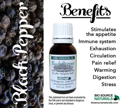 Black Pepper Pure Essential Oil Product Bulletin