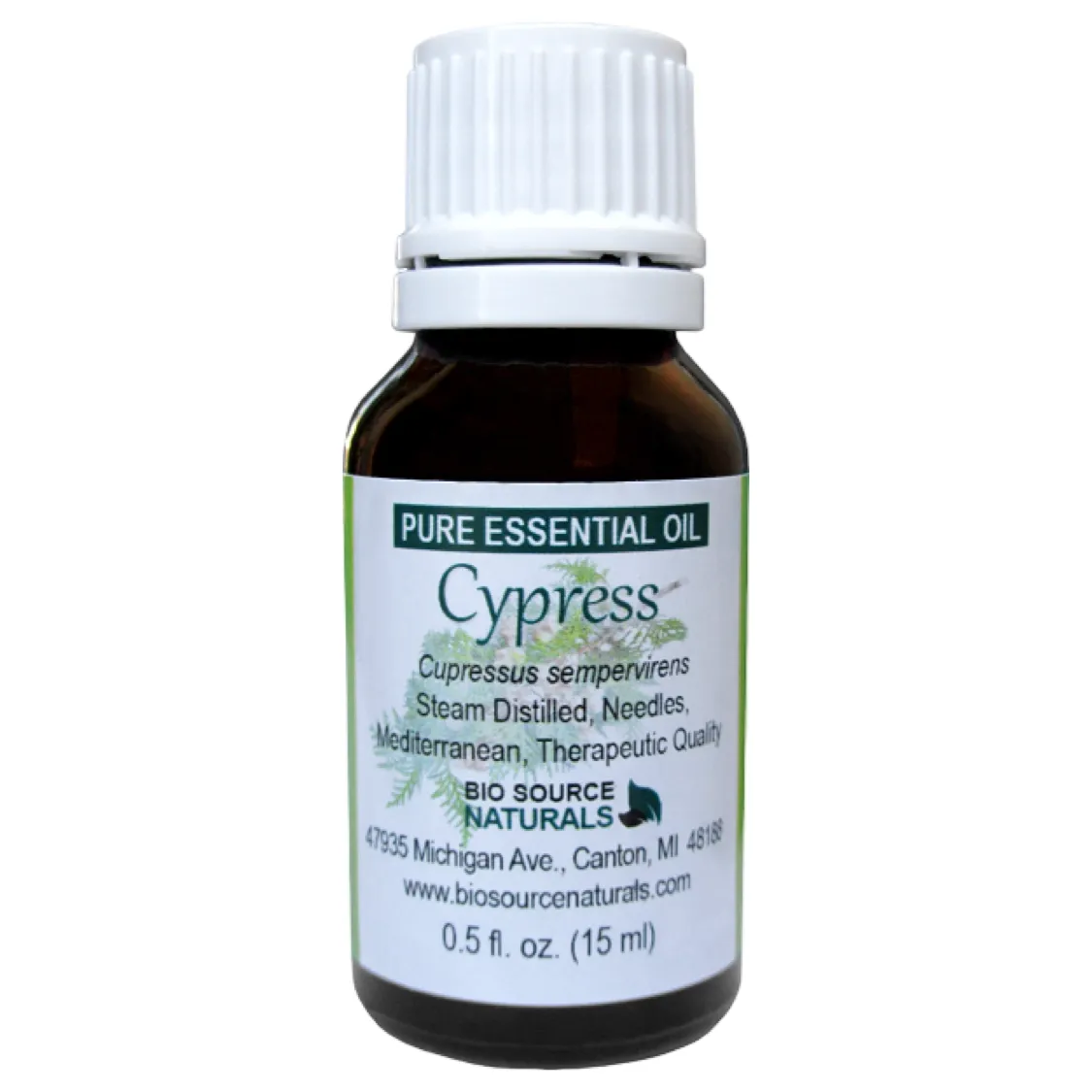 Cypress Pure Essential Oil with Analysis Report &amp; Free Affirmation Digital Card