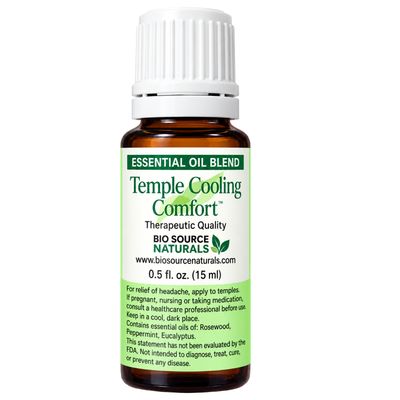 Temple Cooling Comfort Essential Oil Blend – Multiple Sizes | Includes 4 EFT Tapping Scripts, Affirmations &amp; Journal Prompts for Mind-Body Support