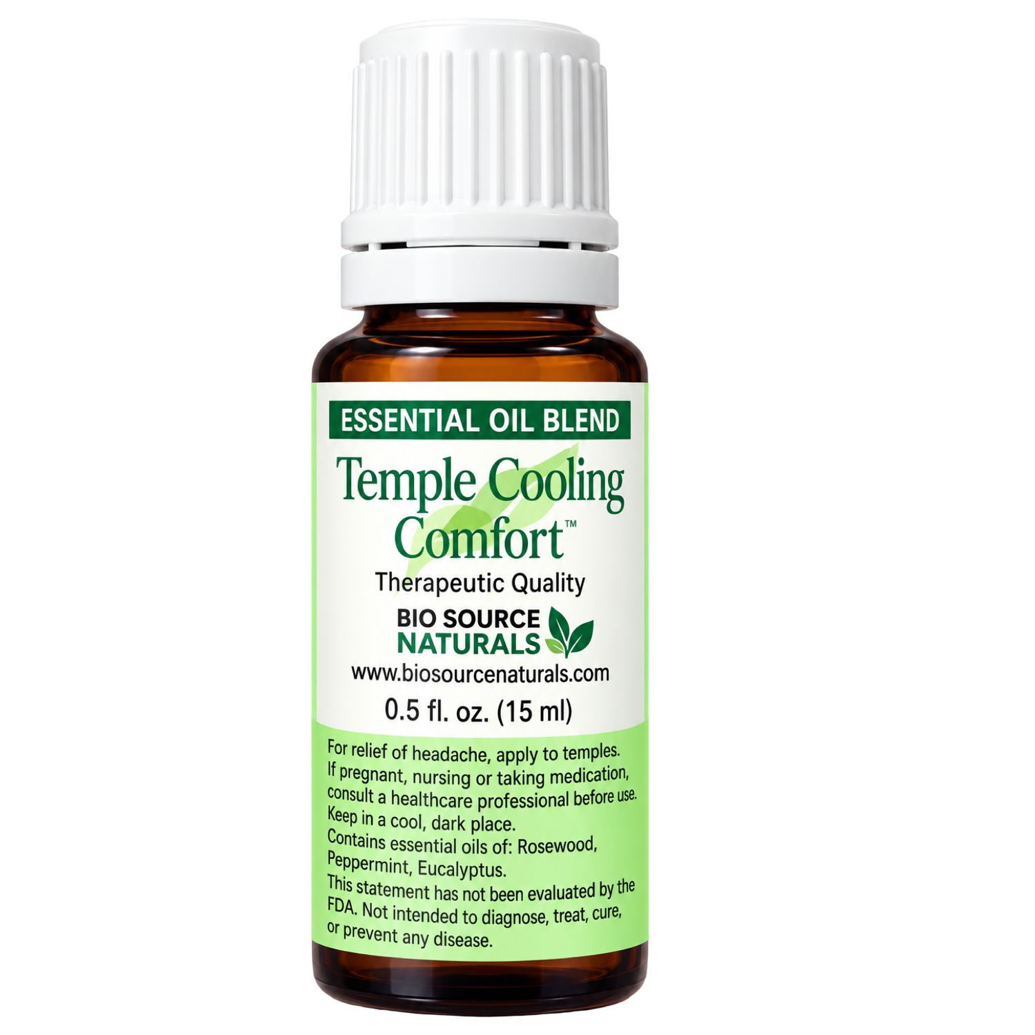 Temple Cooling Comfort Essential Oil Blend – Multiple Sizes | Includes 4 EFT Tapping Scripts, Affirmations &amp; Journal Prompts for Mind-Body Support