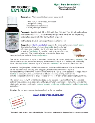 Myrrh Pure Essential Oil with Free Affirmation Digital Card
