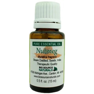 Nutmeg Pure Essential Oil with Analysis Report &amp;  Free Affirmation Digital Card