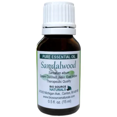 Sandalwood Pure Essential Oil with Analysis Report &amp; Free Affirmation Digital Card