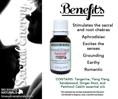 Sexual Energy Essential Oil Blend | Includes 19  EFT Tapping Scripts, Affirmations &amp; Journal Prompts for Mind-Body Support
