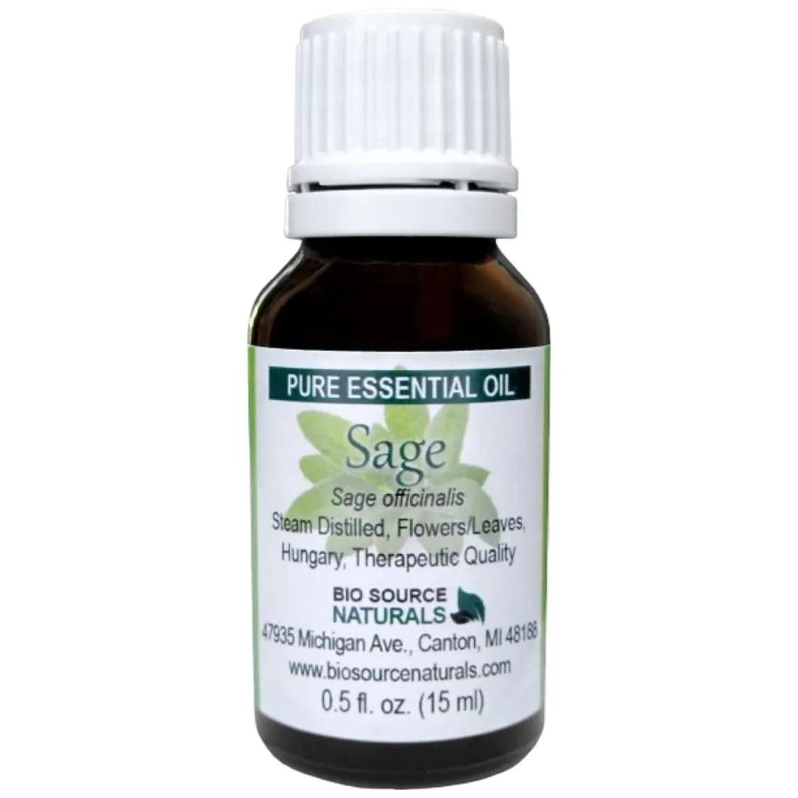 Sage, officinalis, Hungary Pure Essential Oil with GC Report &amp; Free Affirmation Digital Card