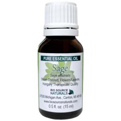 Sage, officinalis, Hungary Pure Essential Oil with GC Report &amp; Free Affirmation Digital Card