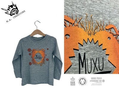 T-shirt manches longues Coton Bio - #muxu/bisou T-shirt manches longues Coton Bio - #muxu/bisou