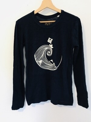 T-shirt femme manches longues en Coton Bio #Piratedepapier T-shirt femme manches longues en Coton Bio #Piratedepapier