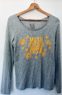 T-shirt femme manches longues en Coton Bio #Muxu/Bisou T-shirt femme manches longues en Coton Bio #Muxu/Bisou