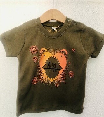 T-SHIRT BÉBÉ manches courtes en coton Bio - #Muxu/Bisou T-SHIRT BÉBÉ manches courtes en coton Bio - #Muxu/Bisou
