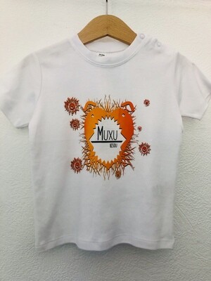 T-SHIRT BÉBÉ manches courtes en coton Bio - #Muxu/Bisou T-SHIRT BÉBÉ manches courtes en coton Bio - #Muxu/Bisou