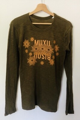 T-shirt femme manches longues en Coton Bio #Muxu/Bisou