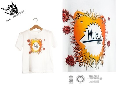 T-SHIRT ENFANT manches courtes en coton Bio - #muxu/bisou T-SHIRT ENFANT manches courtes en coton Bio - #muxu/bisou