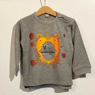 Sweat bébé coton bio - #Muxu/Bisou Sweat bébé coton bio - #Muxu/Bisou