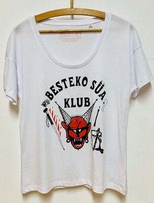 T-shirt femme coupe loose col rond en Coton Bio #BESTEKO SUA KLUB