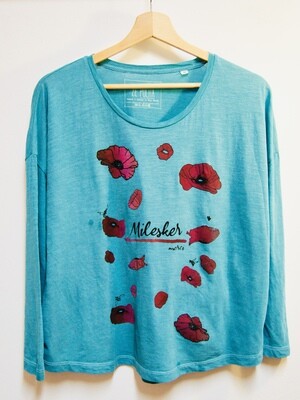 T-shirt manches 3/4 Coton Bio - #Milesker-Merci