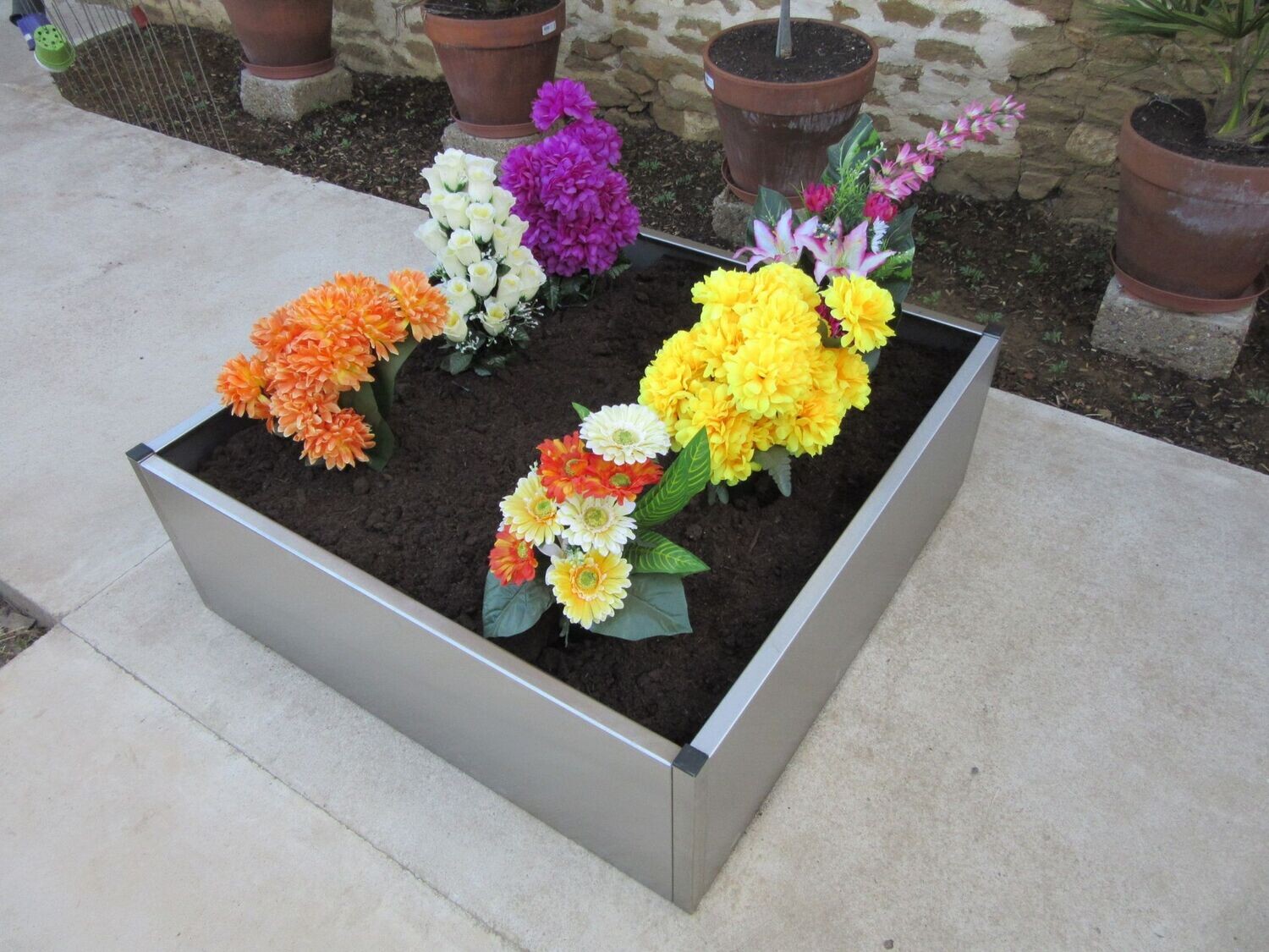 Stainless Steel Raised Flower Bed