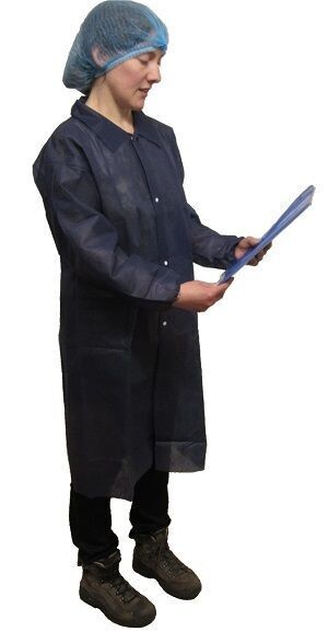 Blue Disposable Visitors Coats