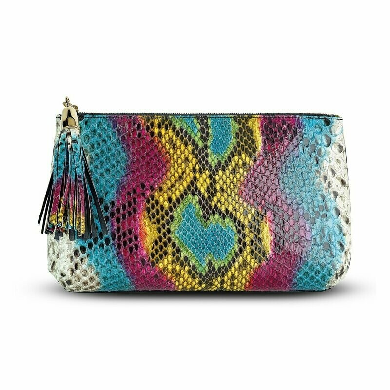 GIADA POUCH - TURQUOISE RAINBOW HANDBAG