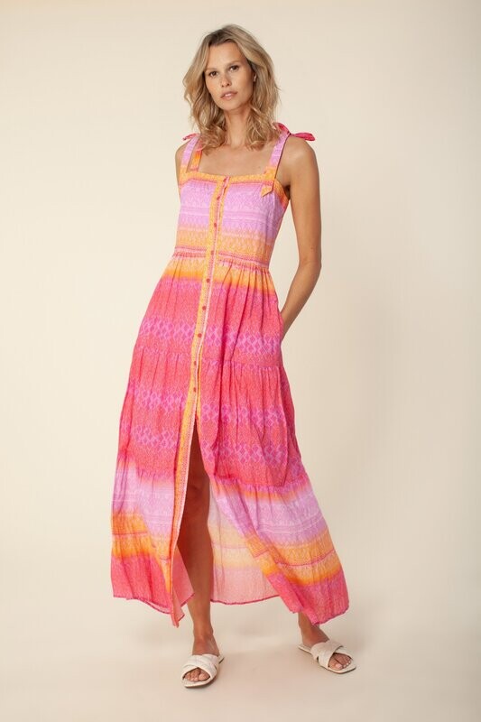 Hale Bob Pearl Voile Maxi Dress