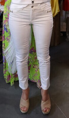 Mac Jeans White Pinstripe