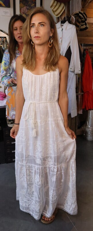 Gold Hawk White Dress