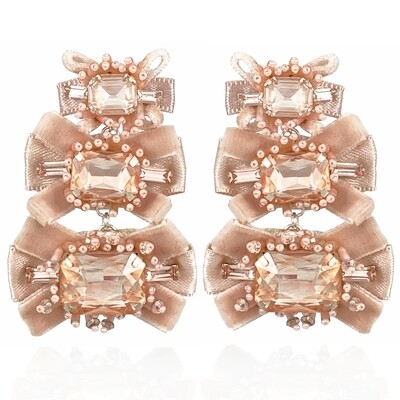 Suzanna Dai Blush Crystal Earrings