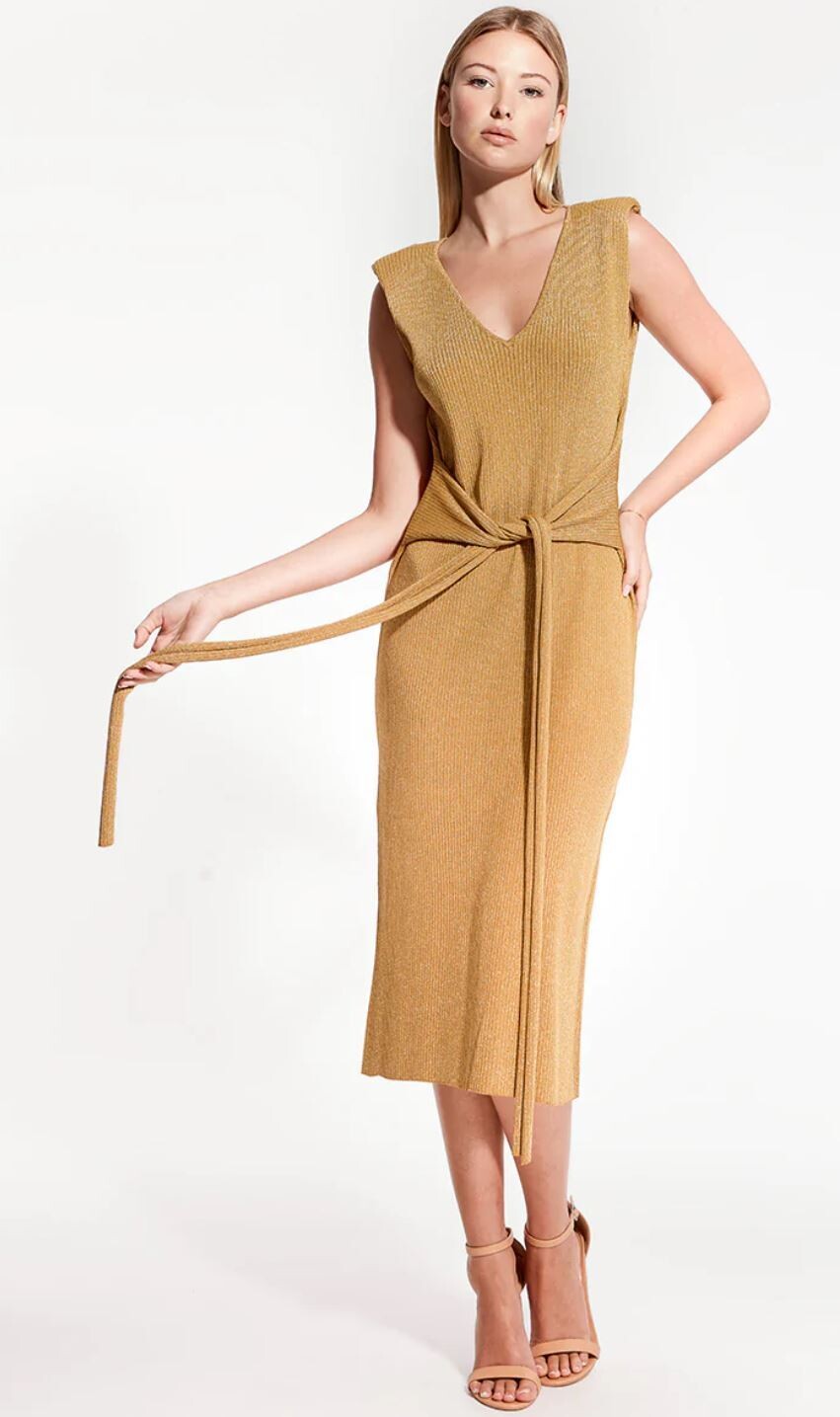 As by Df Mare Knit Dress - Gold
