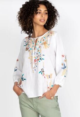 Johnny Was Mariposa Easy Linen Blouse