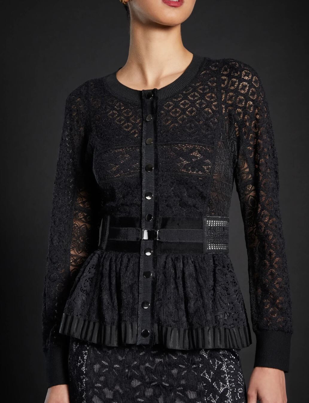 In Earnest Knit Wit Peplum Cardigan