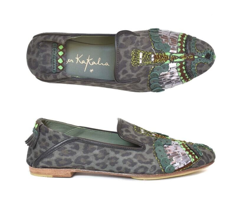 Meher Kakalia Leopard Print Anzu Moccasin Meher Kakalia Leopard Print Anzu Moccasin