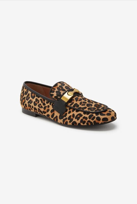 Maliparmi Leopard & Leather Moccasin Maliparmi Leopard & Leather Moccasin