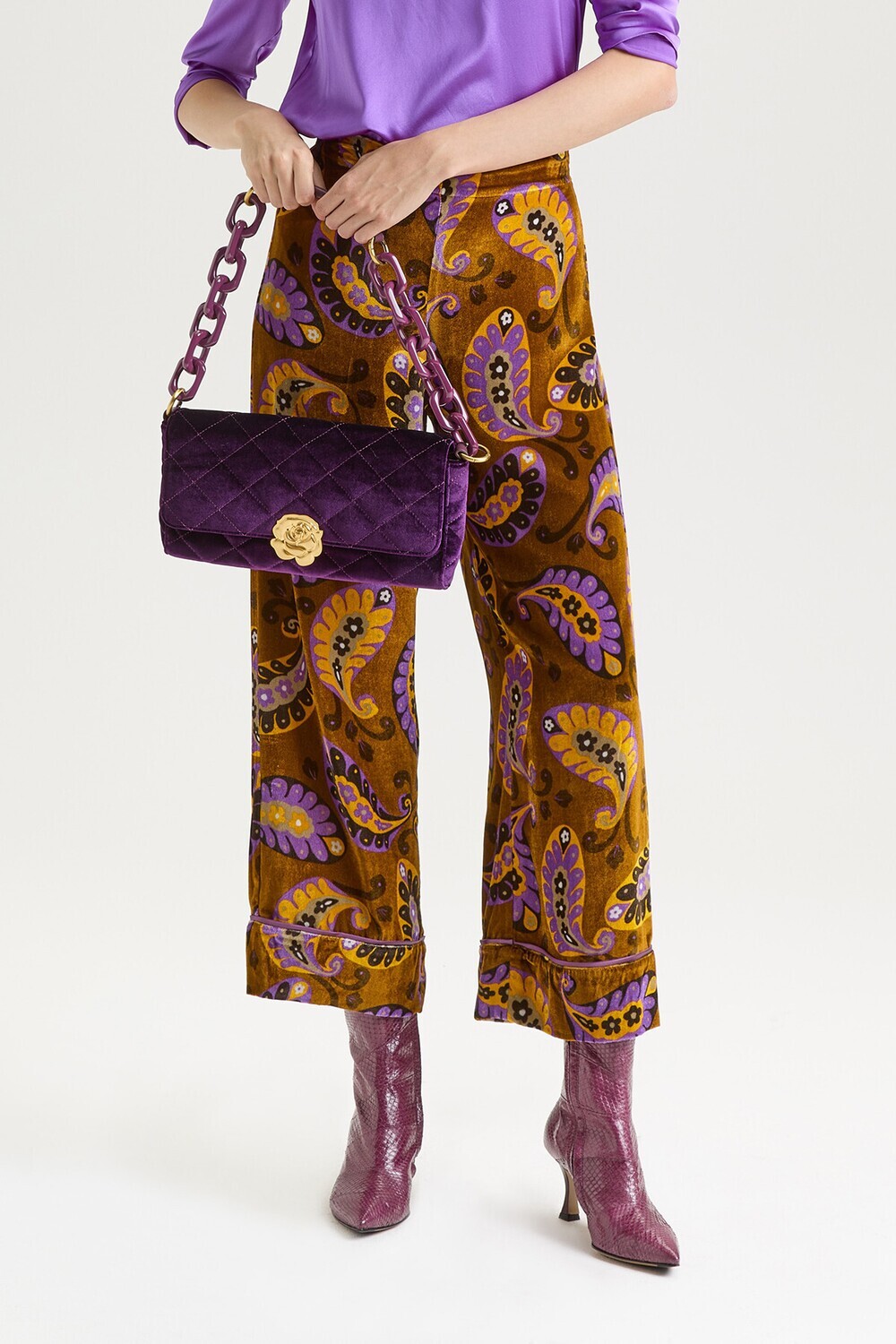 Maliparmi Velvet Print Trouser