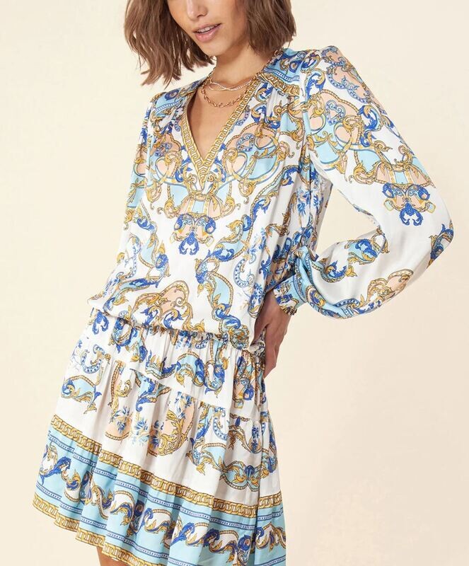 Hale Bob Garland Blouson Dress 31AG6020 Hale Bob Garland Blouson Dress 31AG6020