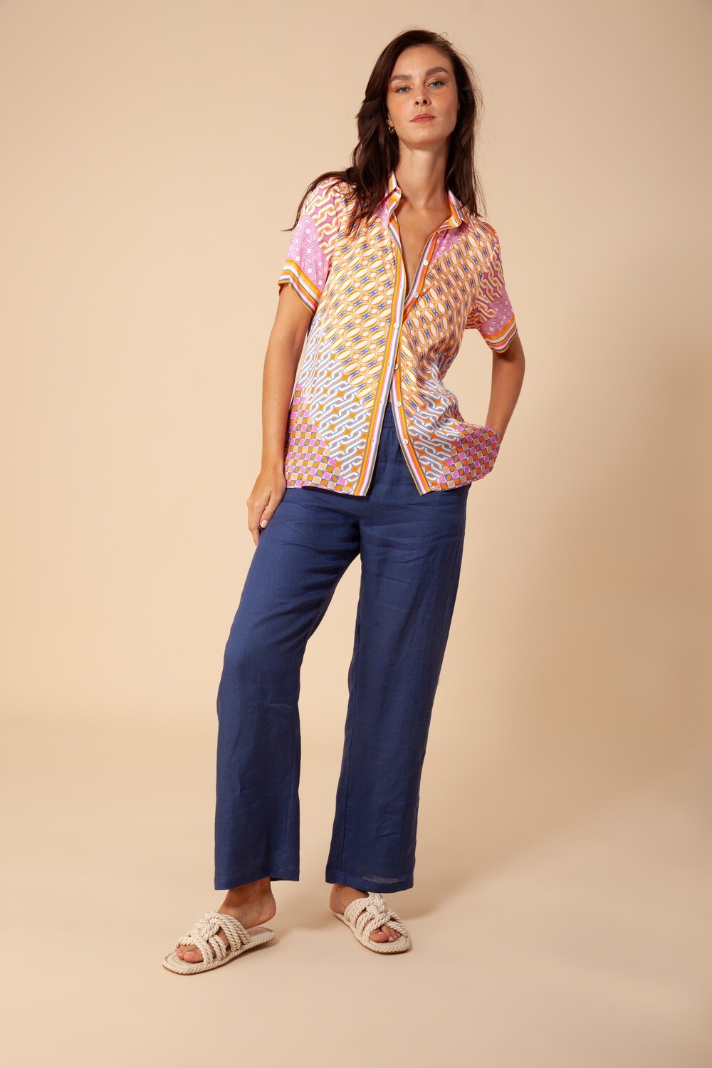 Hale Bob Liberty Button Up Top 33PK2020