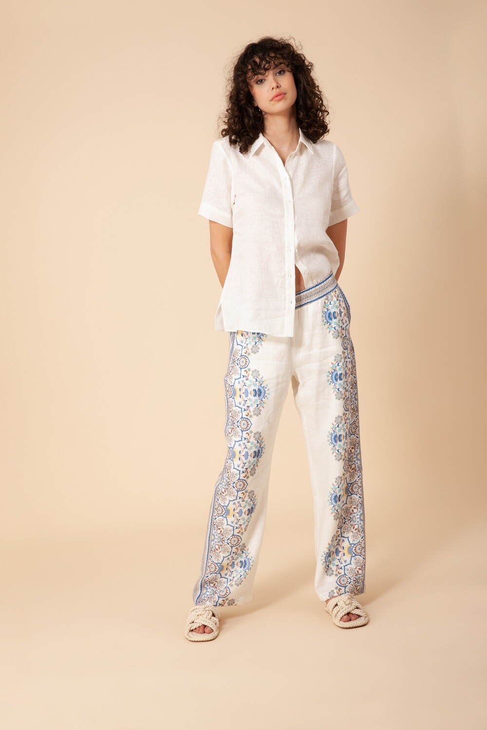 Hale Bob Hayle Solid Linen Top 33DD206S