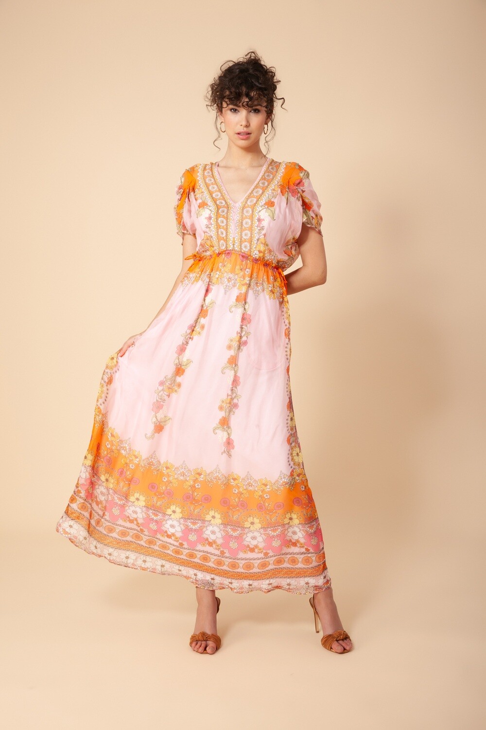 Hale Bob Avant Chiffon Maxi 34DF6060 Pink