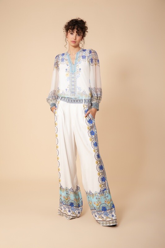 Hale Bob Omia Twill Pant 34DF5020 Blue
