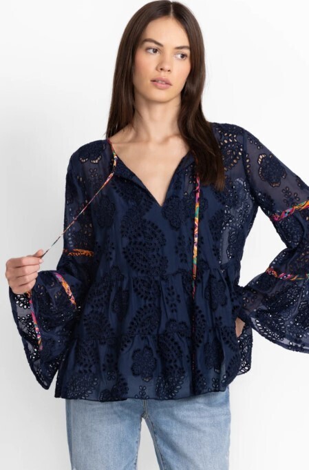 Johnny Was Tamera Eyelit Blouse L13923-7
