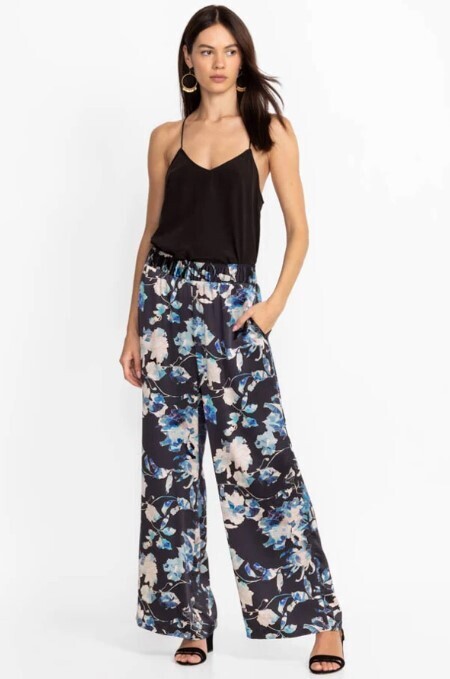 Johnny Was Chryssy Charmeuse Wide Leg Pant W69723-7 Johnny Was Chryssy Charmeuse Wide Leg Pant W69723-7
