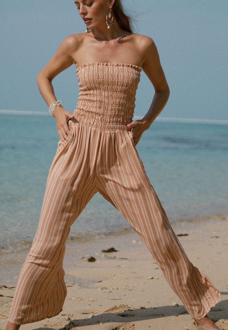 Khush Smocked Top Lawai Jumpsuit - Lahaana Peach