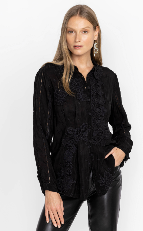 Johnny Was Celia Applique Shirt C10323